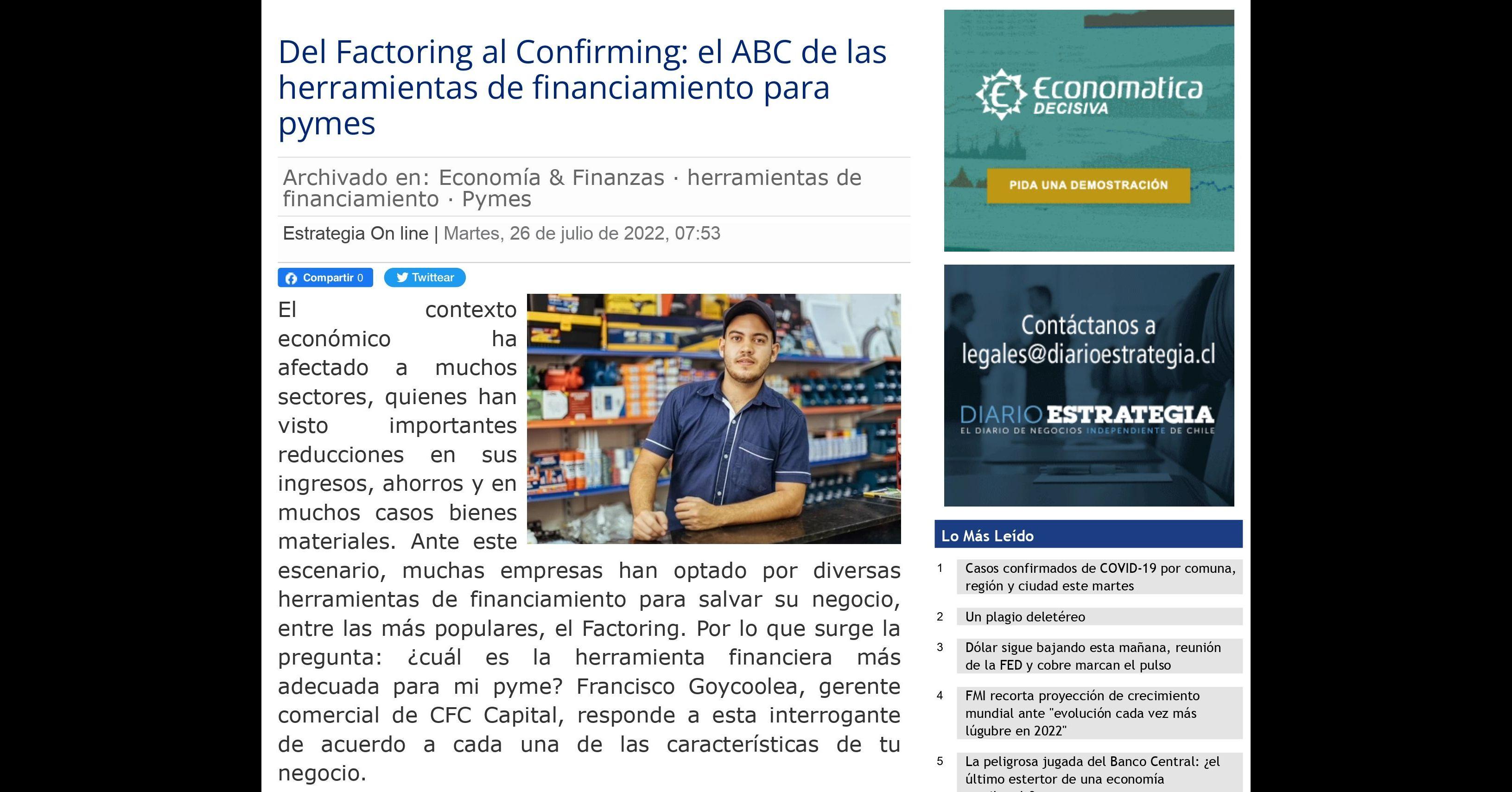 Del Factoring al Confirming: el ABC de las herramientas de financiamiento para pymes